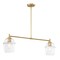 Designers Fountain Summer Jazz 60 Watt 2-Light Brushed Gold Transitional Island Light with Clear Glass Shades D310M-IS-BG - alternate 7